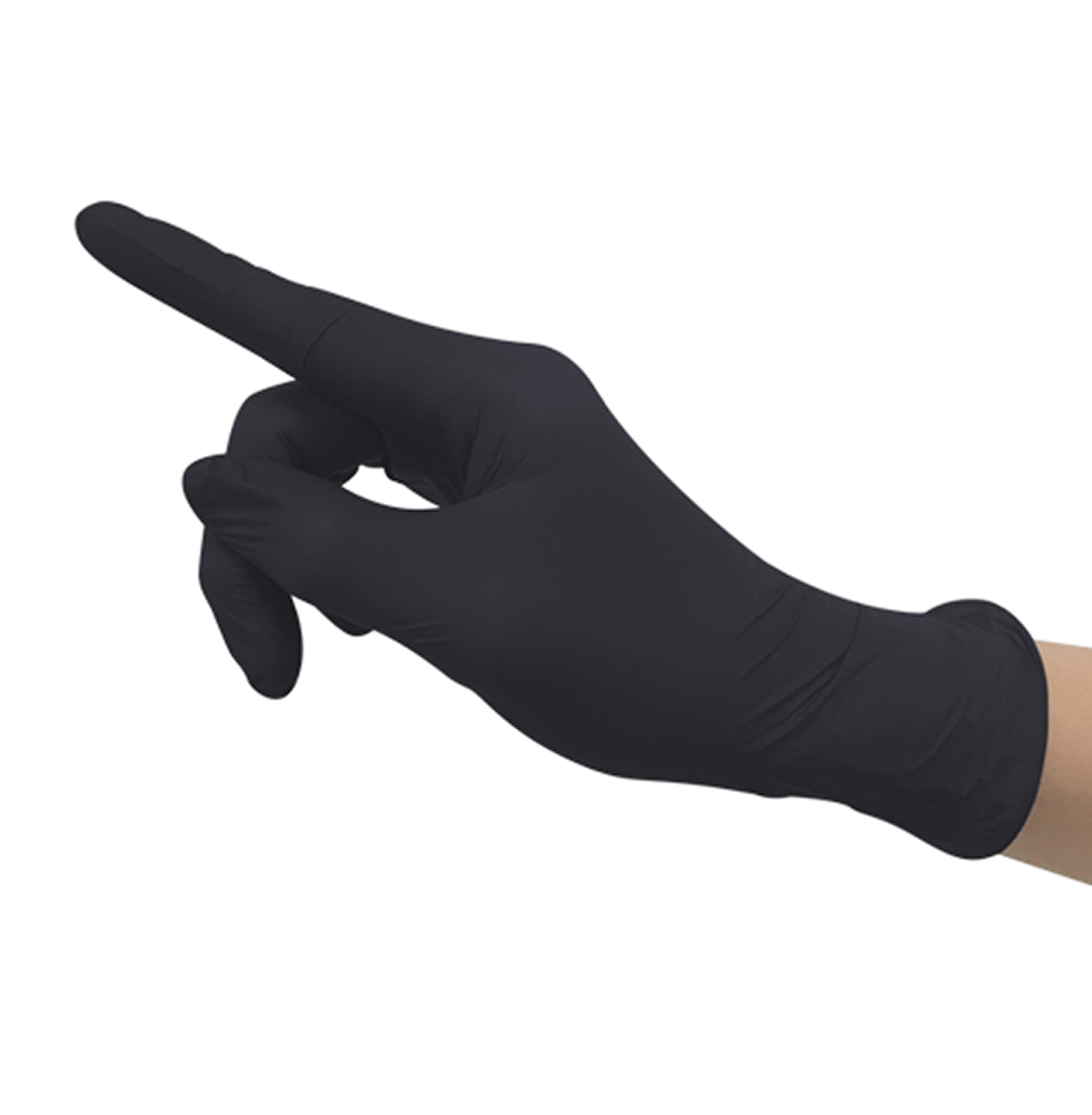 BLACK NITRILE GLOVES